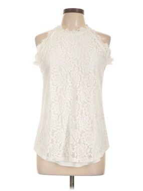 Berryou’s Lace Sleevless Blouse in White, women’s large